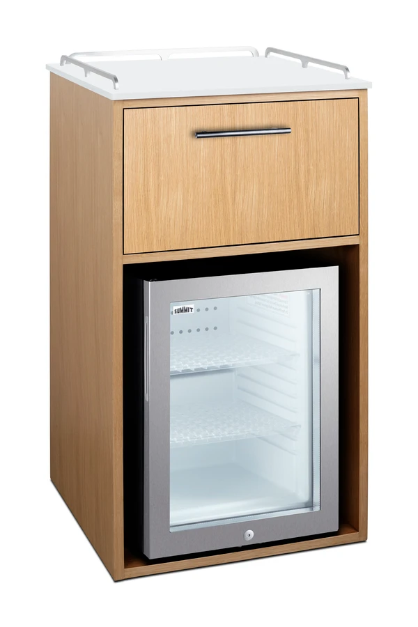 21" Wide Coffee Station With Minibar QCSDR3OAK
