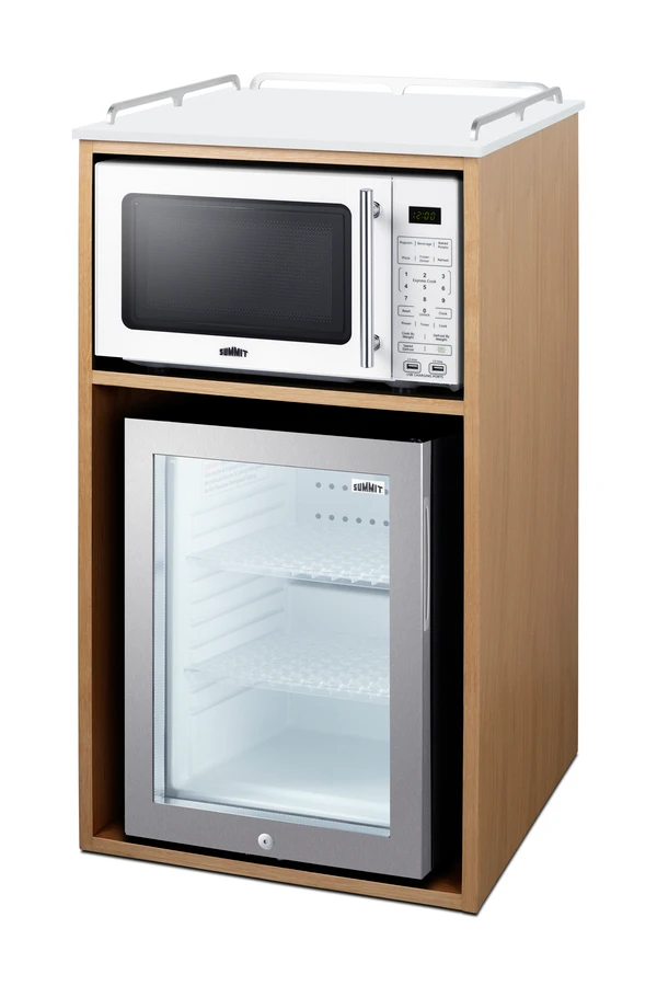 21" Wide Coffee Station With Minibar & Microwave QCSMW1OAKW
