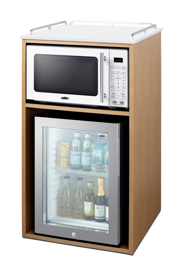 21" Wide Coffee Station With Minibar & Microwave QCSMW1OAKW