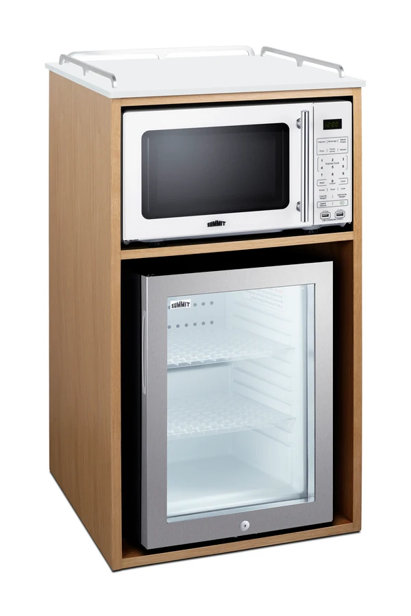 21" Wide Coffee Station With Minibar & Microwave QCSMW1OAKW