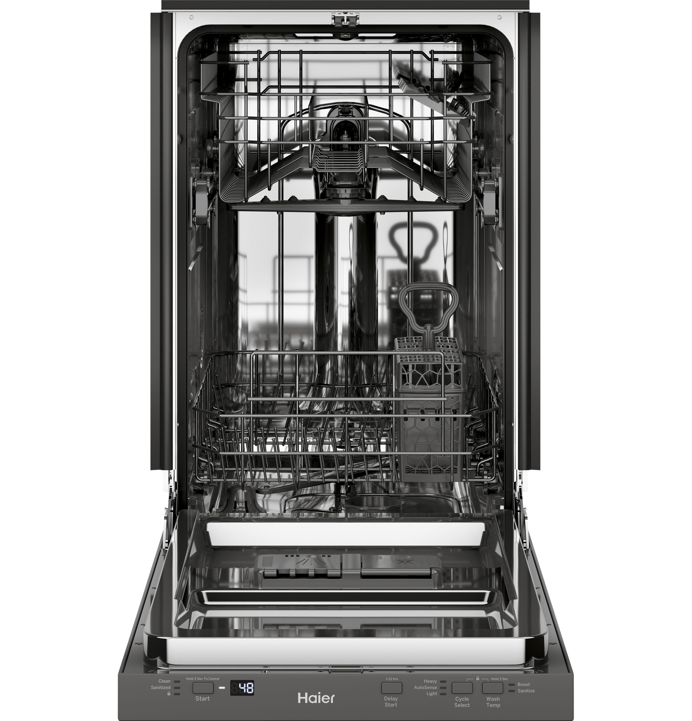 Haier ENERGY STAR® 18" Stainless Steel Interior Dishwasher with Sanitize CycleHaier ENERGY STAR® 18" Stainless Steel Interior Dishwasher with Sanitize Cycle view 25