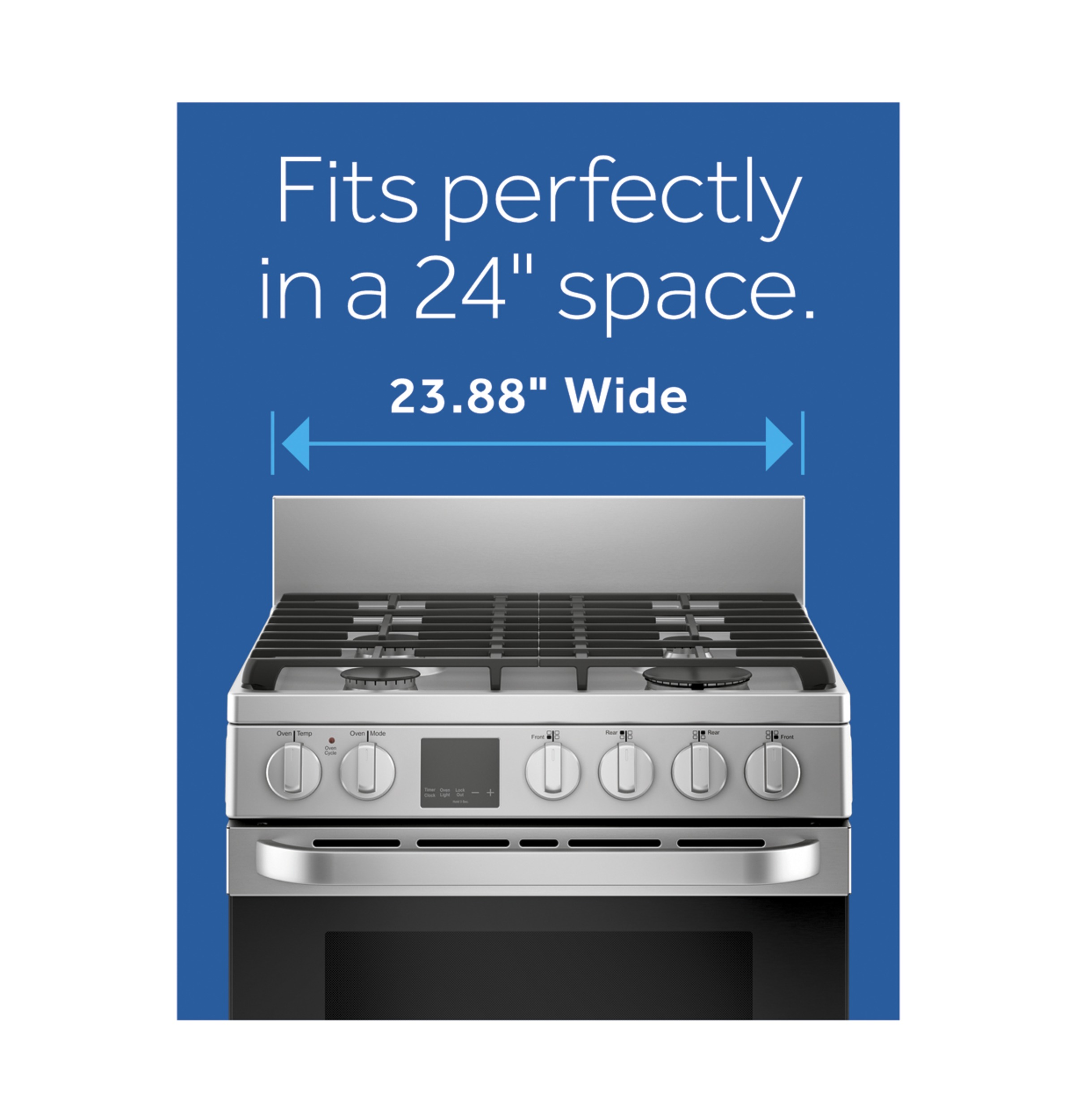 24" 2.9 Cu. Ft. Gas Free-standing Range With Convection And Modular Backguard QGAS740RMSS