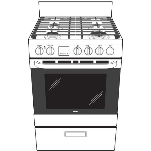 24" 2.9 Cu. Ft. Gas Free-standing Range With Convection And Modular Backguard QGAS740RMSS