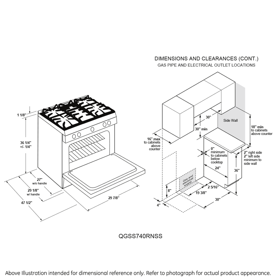 30" Smart Slide-In Gas Range with Convection30" Smart Slide-In Gas Range with Convection QGSS740RNSS