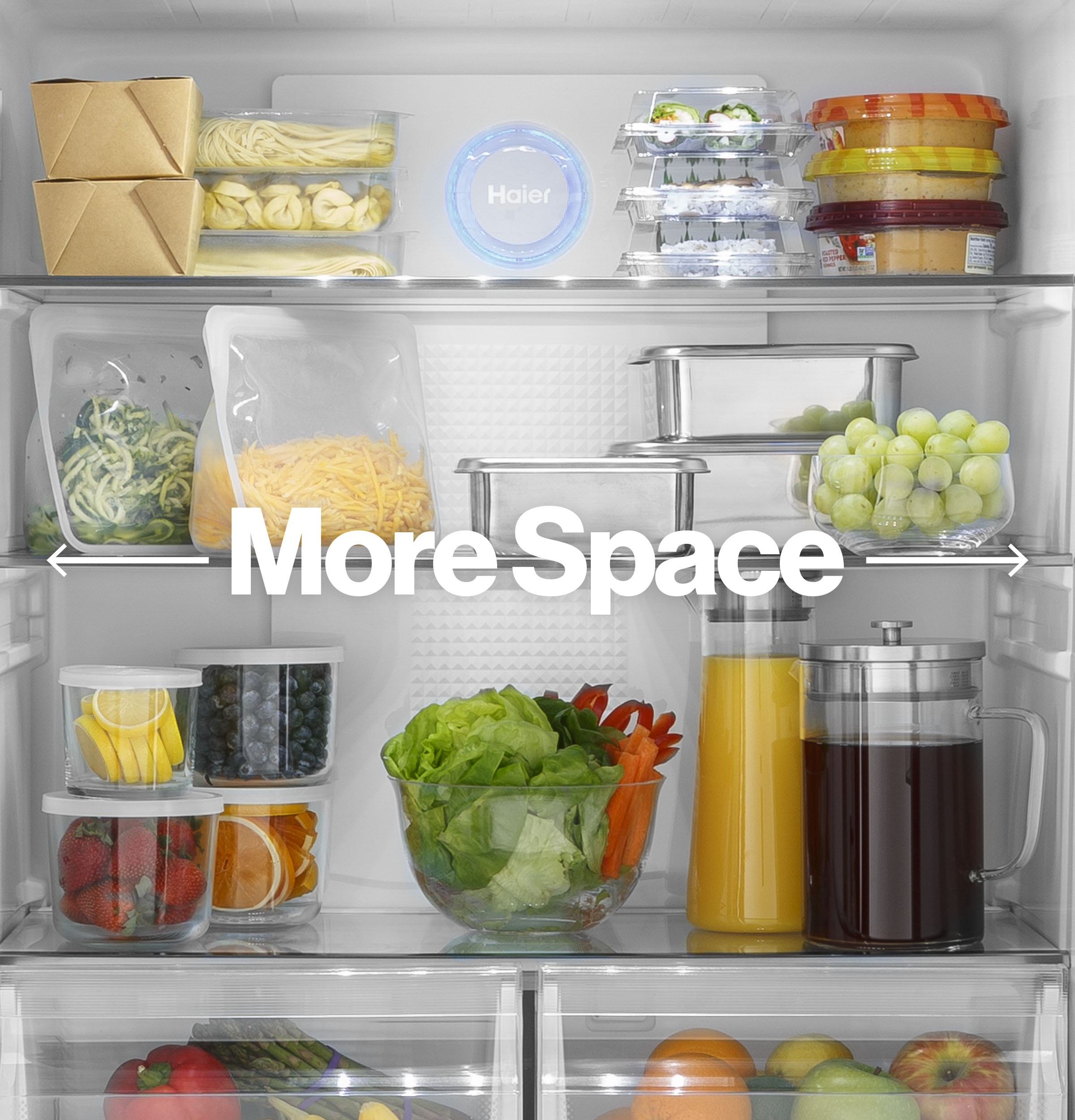 Haier ENERGY STAR® 16.8 Cu. Ft. Quad Door RefrigeratorHaier ENERGY STAR® 16.8 Cu. Ft. Quad Door Refrigerator view 37