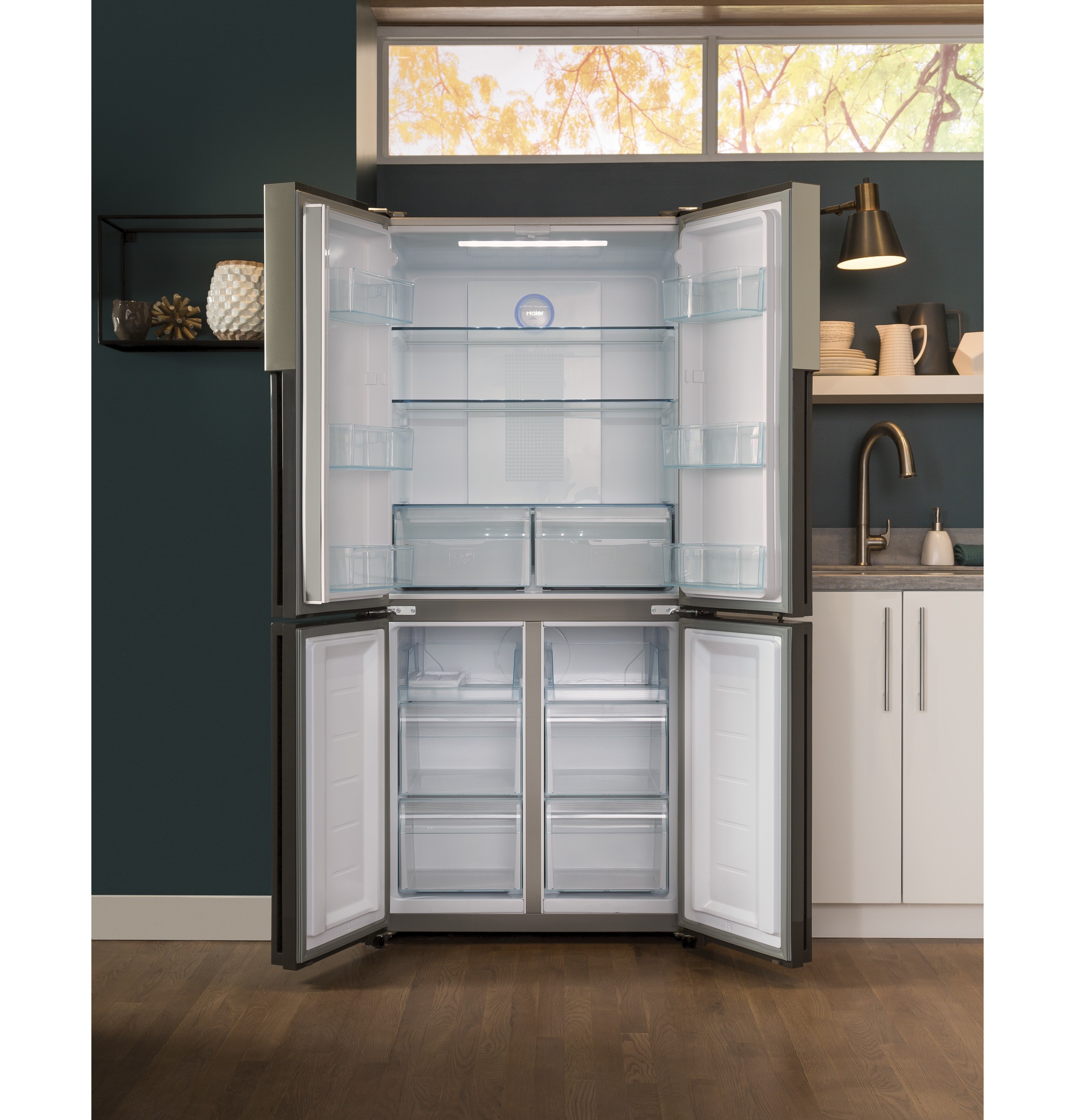 Haier ENERGY STAR® 16.8 Cu. Ft. Quad Door RefrigeratorHaier ENERGY STAR® 16.8 Cu. Ft. Quad Door Refrigerator view 41
