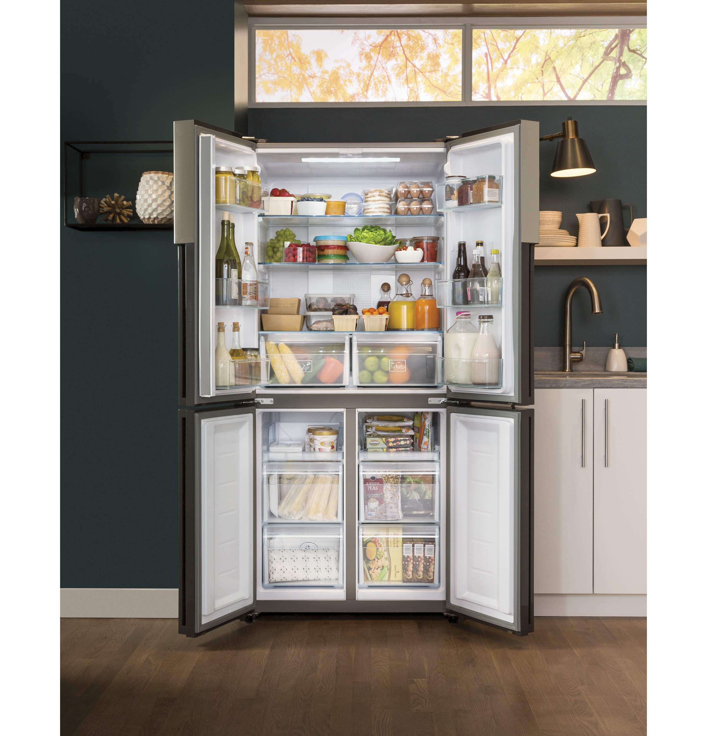 Haier ENERGY STAR® 16.8 Cu. Ft. Quad Door RefrigeratorHaier ENERGY STAR® 16.8 Cu. Ft. Quad Door Refrigerator view 33