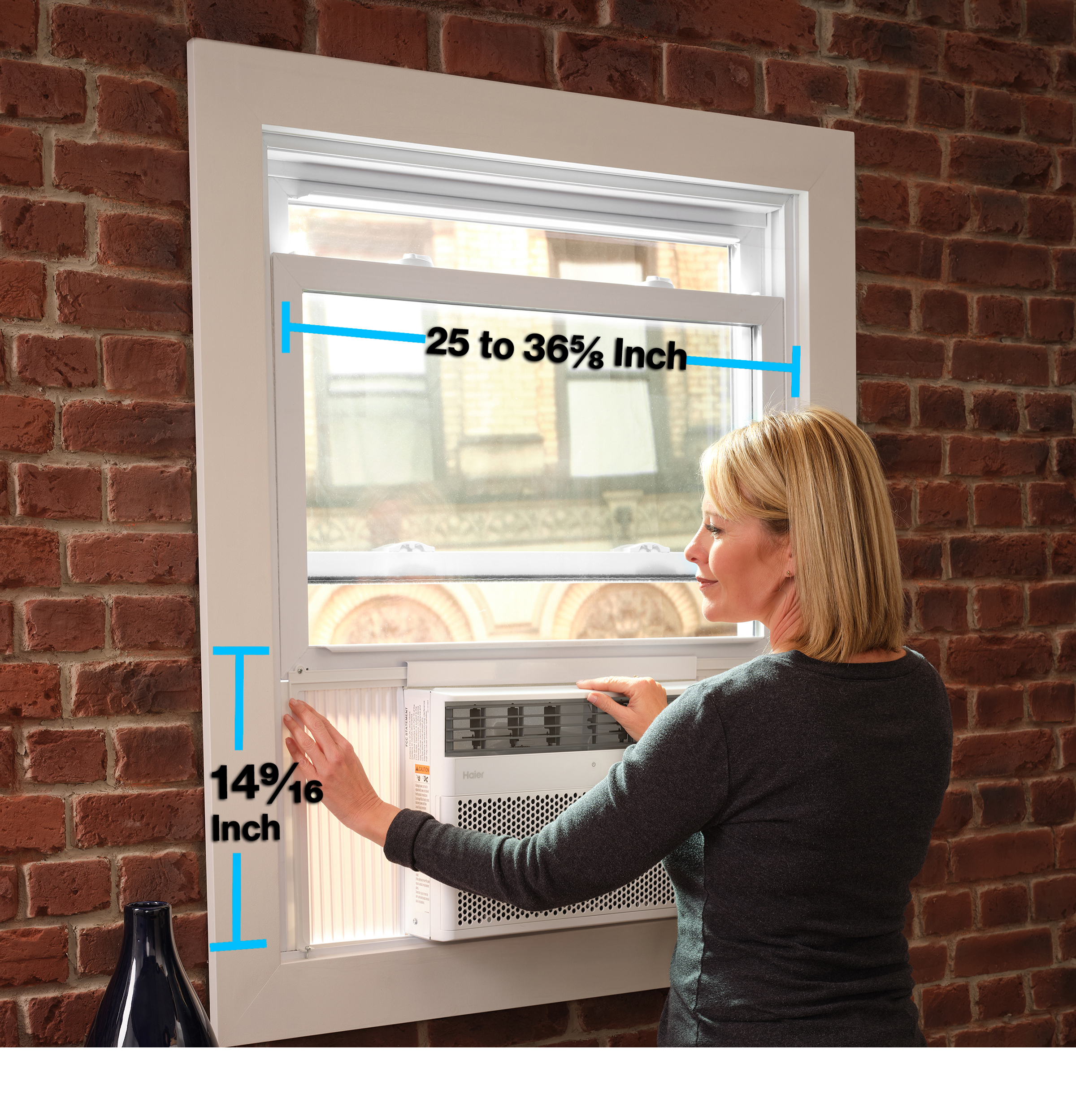 Haier 12,000 BTU Smart Electronic Window Air Conditioner for Large Rooms up to 550 sq. ft.Haier 12,000 BTU Smart Electronic Window Air Conditioner for Large Rooms up to 550 sq. ft. QHEK12AC