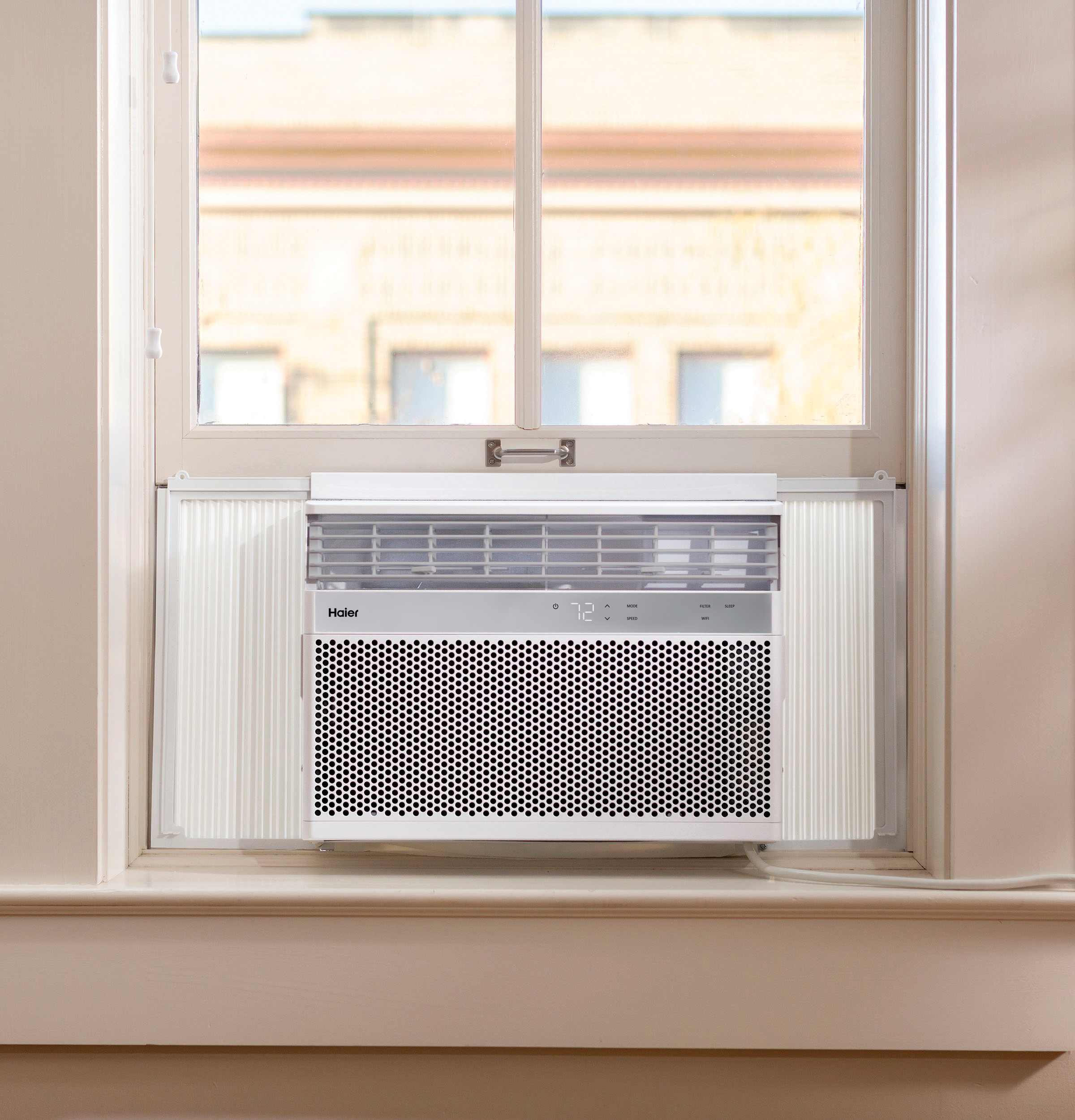 Haier 10,000 BTU Smart Electronic Window Air Conditioner for Medium Rooms up to 450 sq. ft.Haier 10,000 BTU Smart Electronic Window Air Conditioner for Medium Rooms up to 450 sq. ft. QHNG10AA
