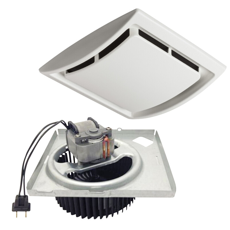 Broan NuTone 60 CFM Quick Install Bathroom Exhaust Fan Motor and Grille Upgrade Kit, Single-Pack Other QKN60S Picture 1