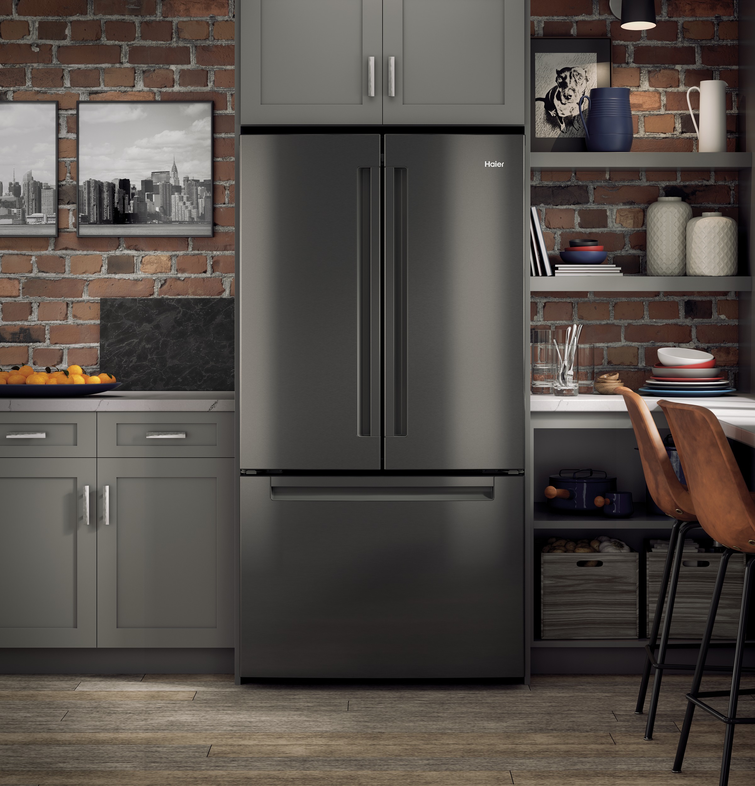 Haier ENERGY STAR® 27.0 Cu. Ft. French-Door RefrigeratorHaier ENERGY STAR® 27.0 Cu. Ft. French-Door Refrigerator view 17