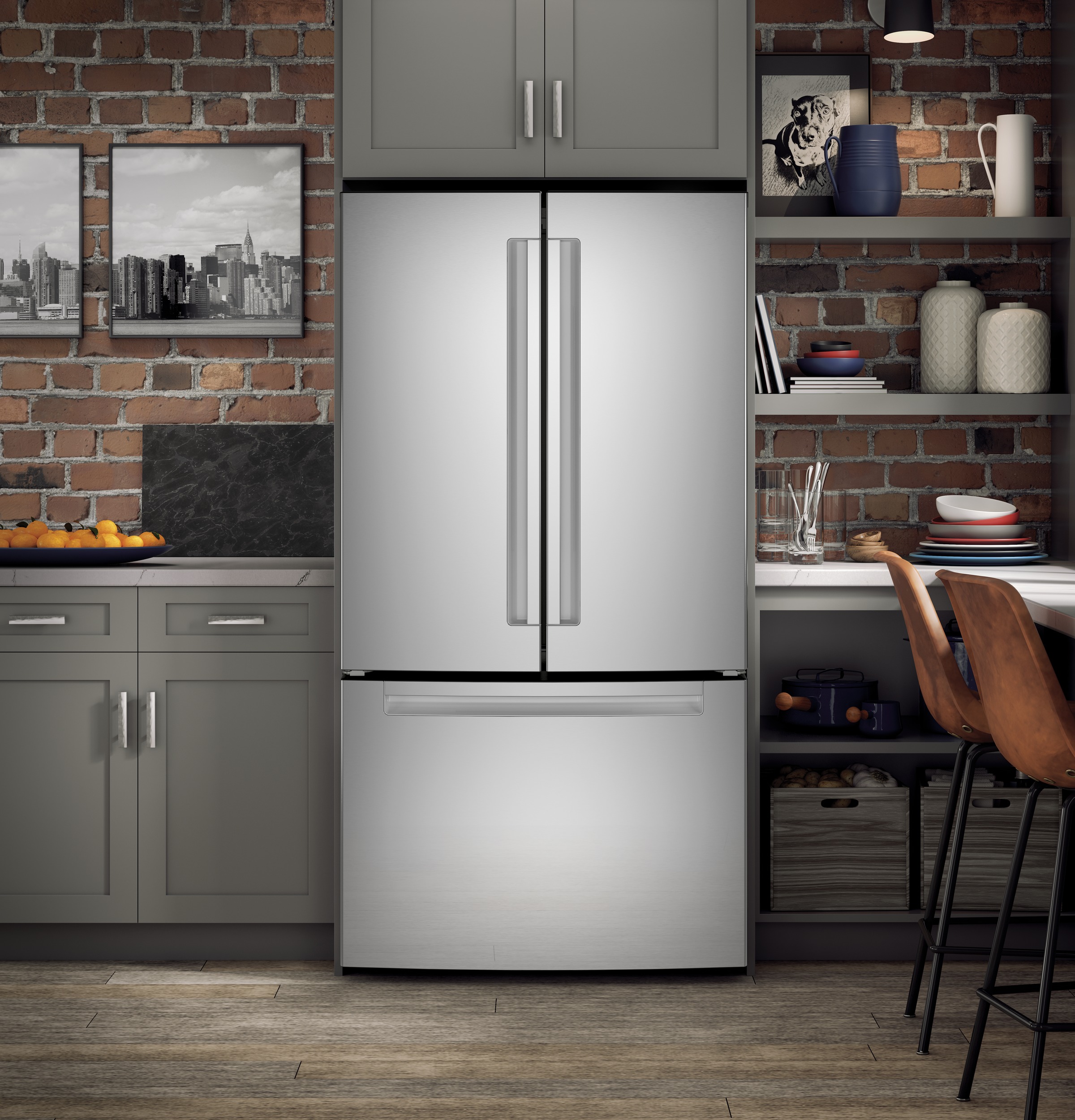 Haier ENERGY STAR® 27.0 Cu. Ft. Fingerprint Resistant French-Door RefrigeratorHaier ENERGY STAR® 27.0 Cu. Ft. Fingerprint Resistant French-Door Refrigerator view 6