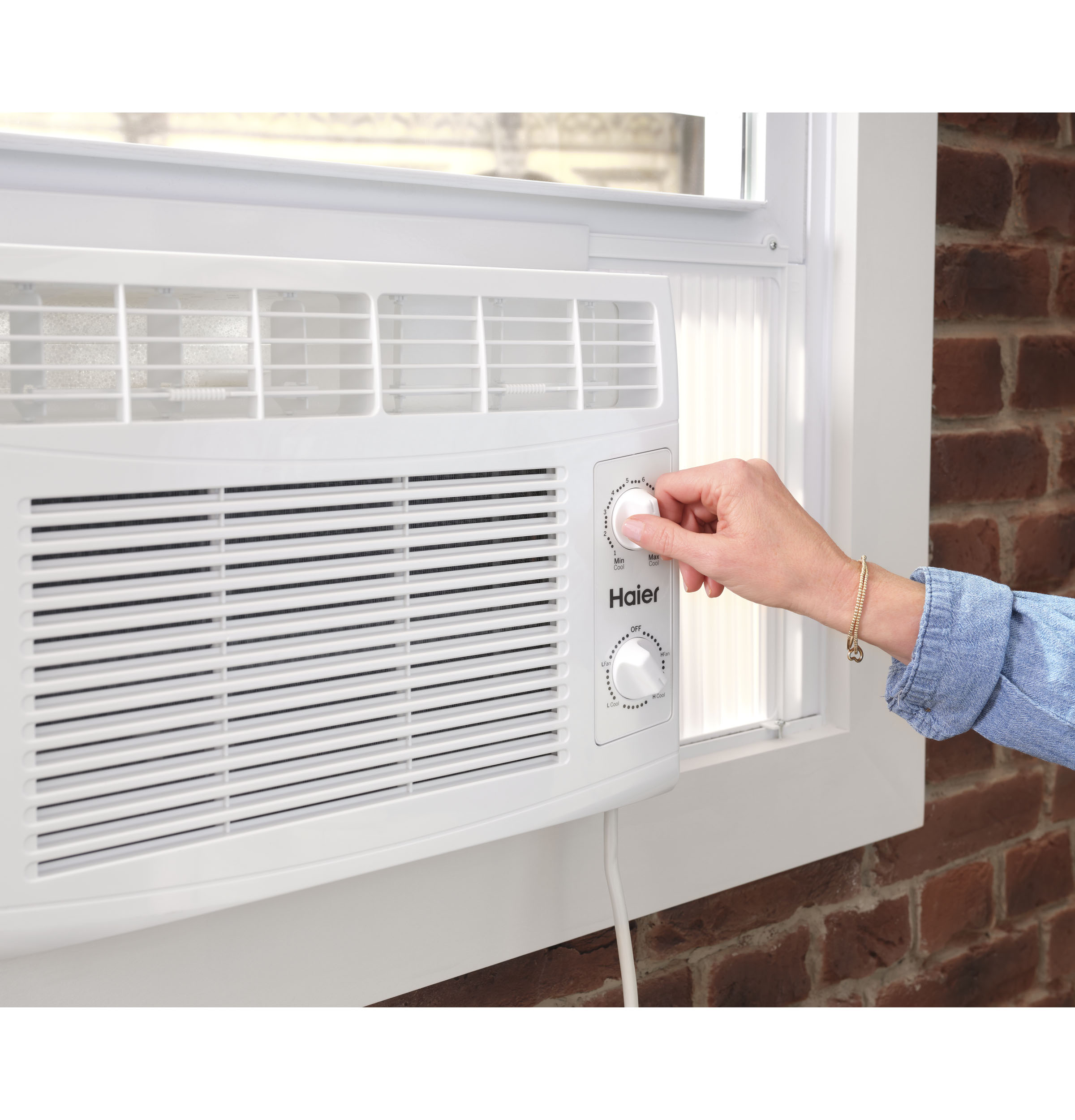Haier 5,000 BTU Mechanical Window Air Conditioner for Small Rooms up to 150 sq ft.Haier 5,000 BTU Mechanical Window Air Conditioner for Small Rooms up to 150 sq ft. QTPC05AA