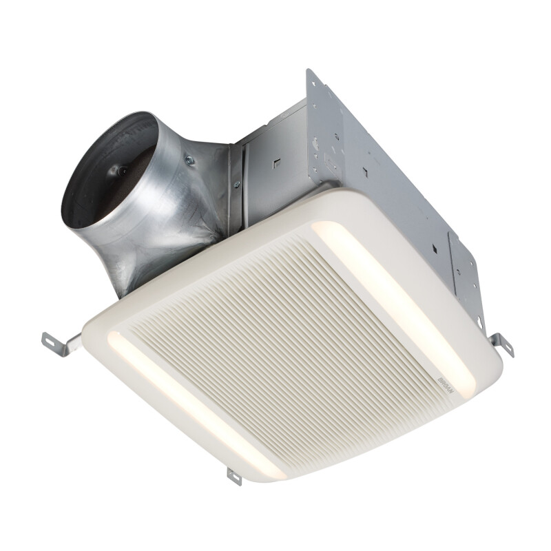 Broan 110-130-150 Selectable CFM Ventilation Fan w/ LED light White QTXE110150DCL Picture 1