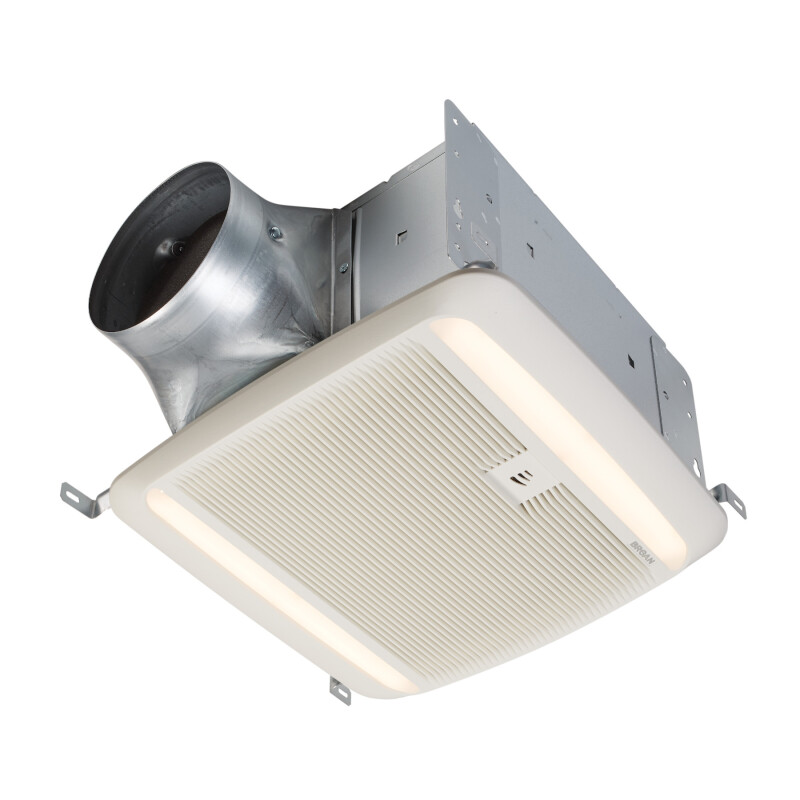 Humidity Sensing Exhaust Ventilation Fan w/ LED Light, 110-130-150 Selectable CFM, ENERGY STA QTXE110150DCSL