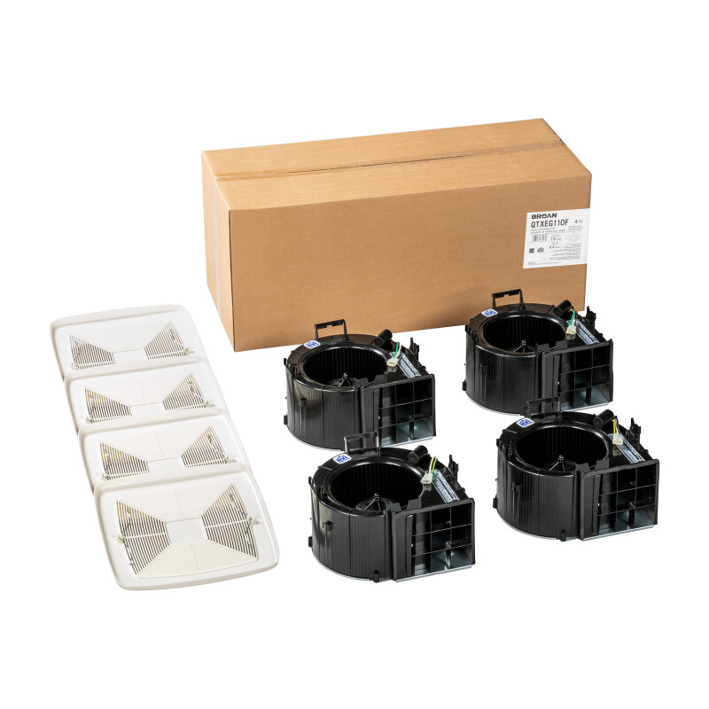 QTXE Series 80 CFM Ventilation Fan with Grille, 0.4 Sone ENERGY STAR Certified Finish Pack QTXEG080F