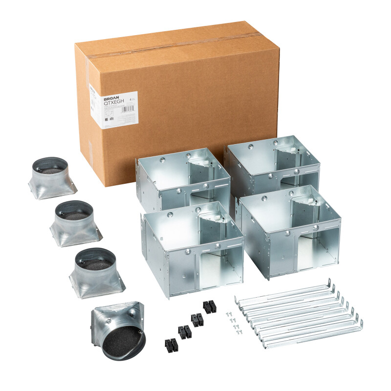 QTXE 80/110 CFM Ventilation Fan with White Grille, 0.4 Sone ENERGY STAR Certified, Housing Pack QTXEGH