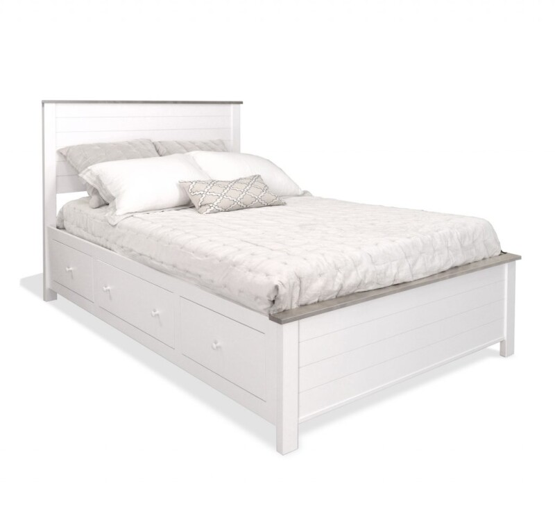 Portland Shiplap Storage Bed QUEEN51298DSW62320SW62370