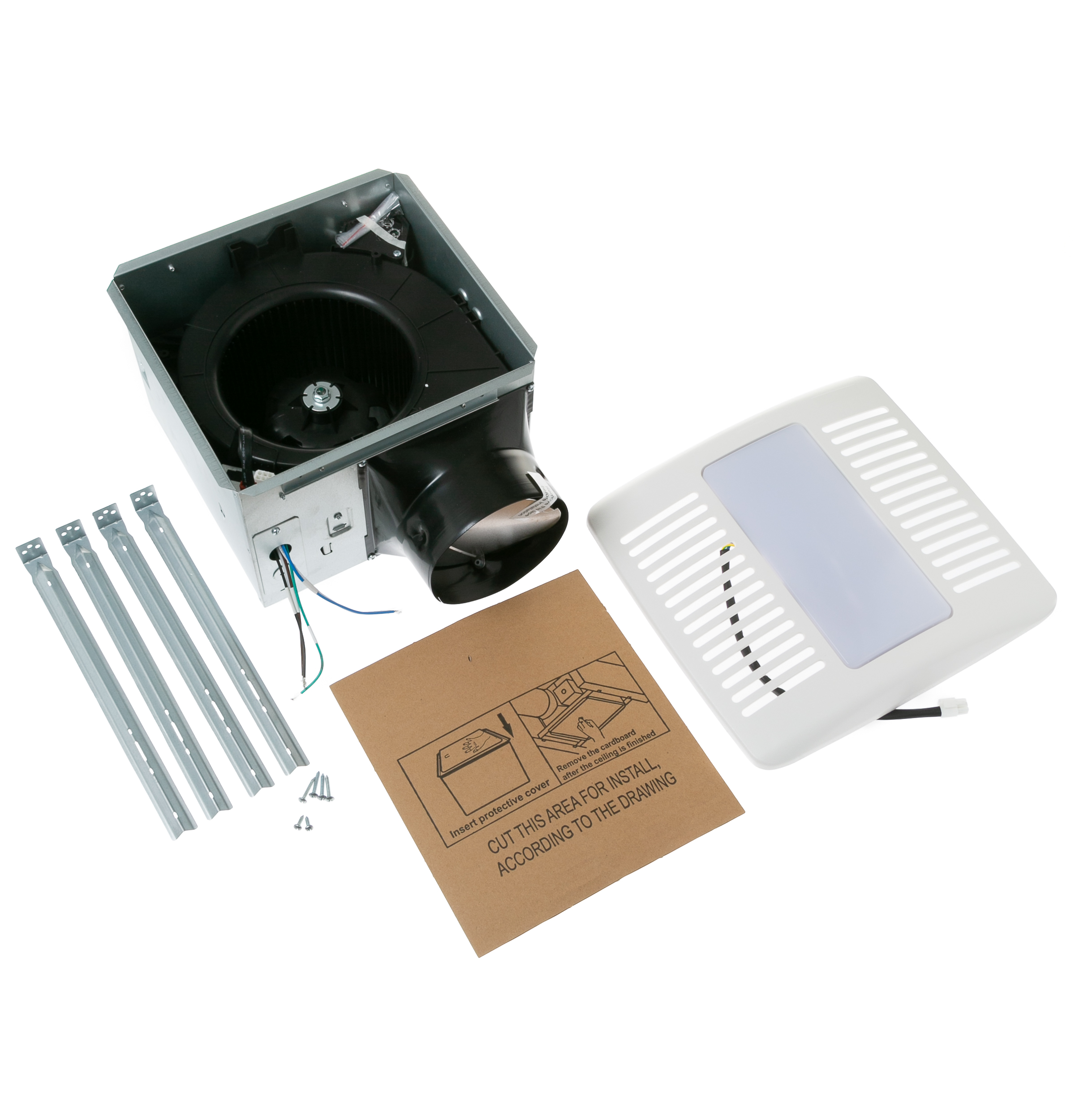 Haier ENERGY STAR® 140 CFM Bathroom Exhaust Fan with LED LightsHaier ENERGY STAR® 140 CFM Bathroom Exhaust Fan with LED Lights QVE110DTWW