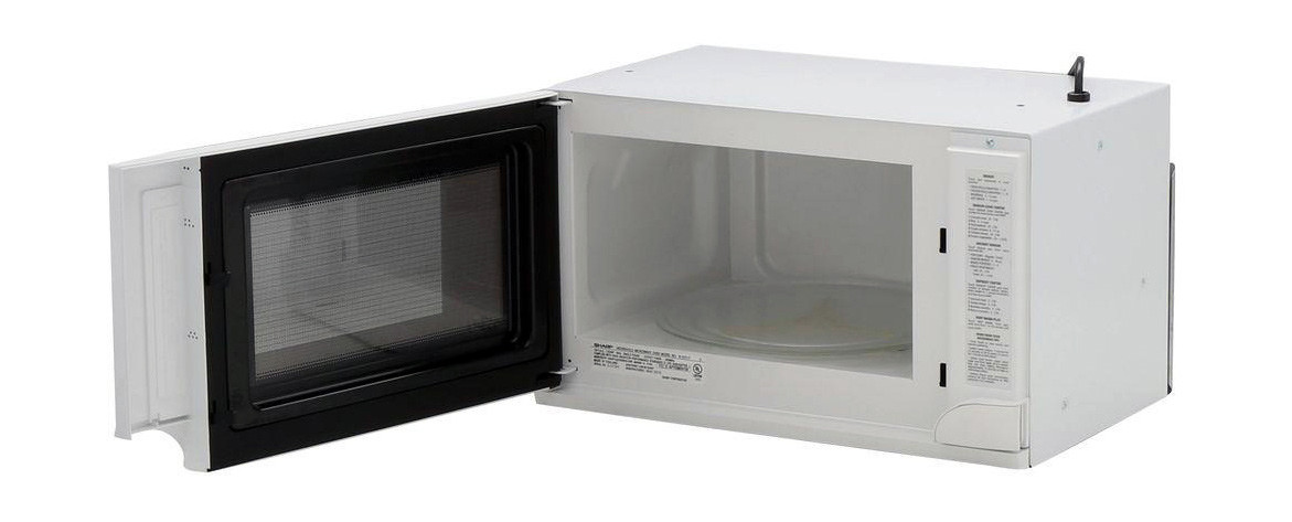 1.5 Cu. Ft. 1100w White Over-the-counter Carousel Microwave Oven view 3
