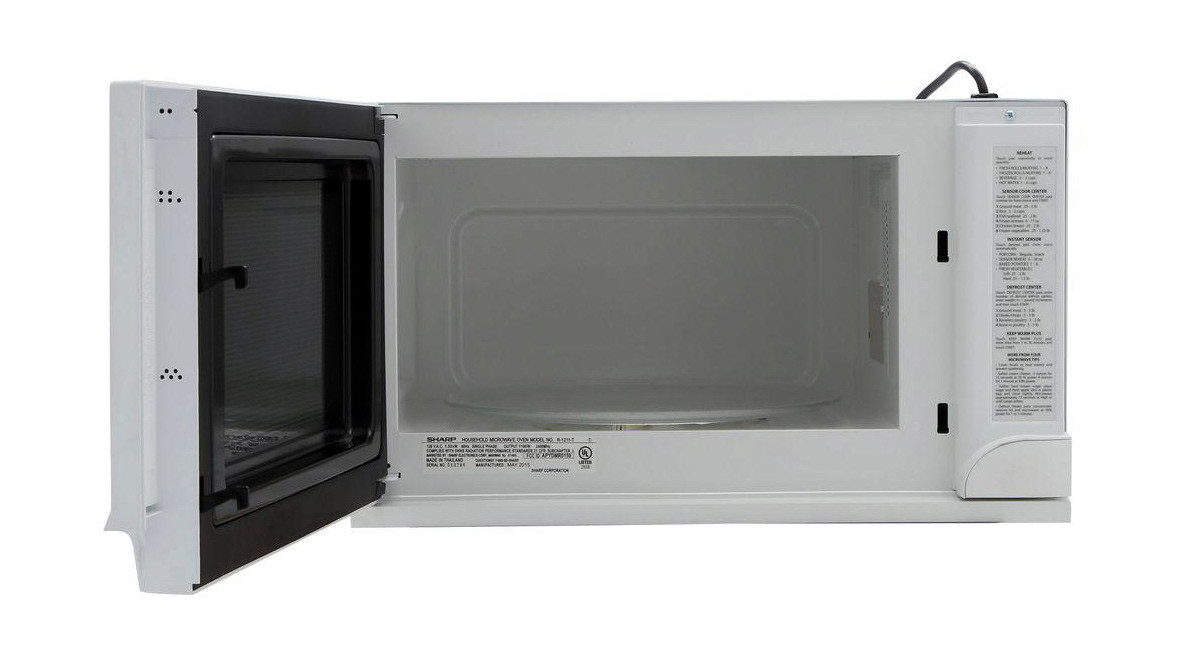1.5 Cu. Ft. 1100w White Over-the-counter Carousel Microwave Oven view 2