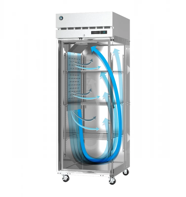 R1A-HS, Refrigerator, Single Section Upright, Half Stainless Doors with LockTitle R1AHS