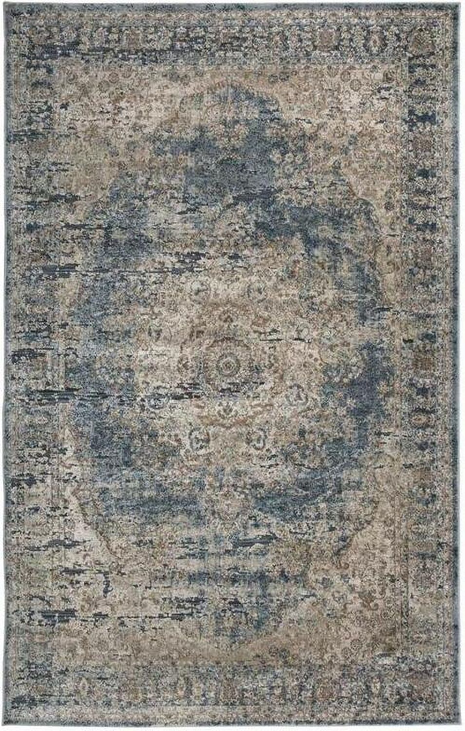 South Blue and Tan Large Rug R402721