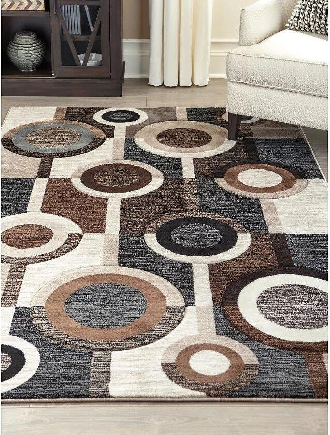 Guintte Black And Brown Medium Rug R403972