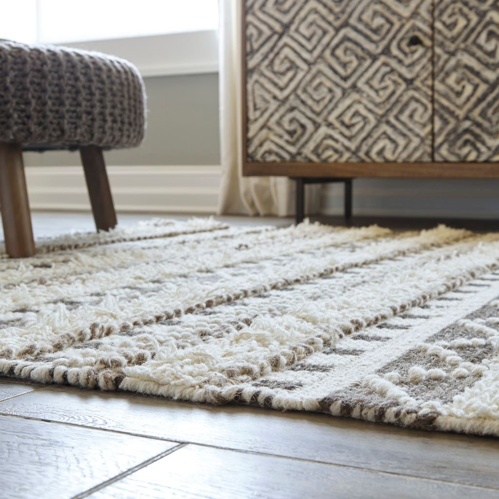 Karalee Ivory And Brown Small Rug R404442