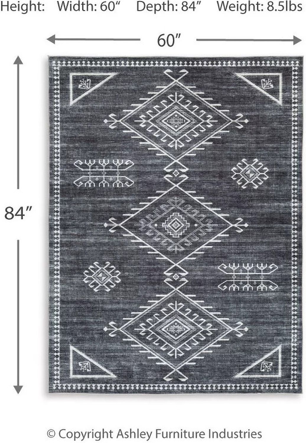Arloman Black And Cream Medium Rug R405932