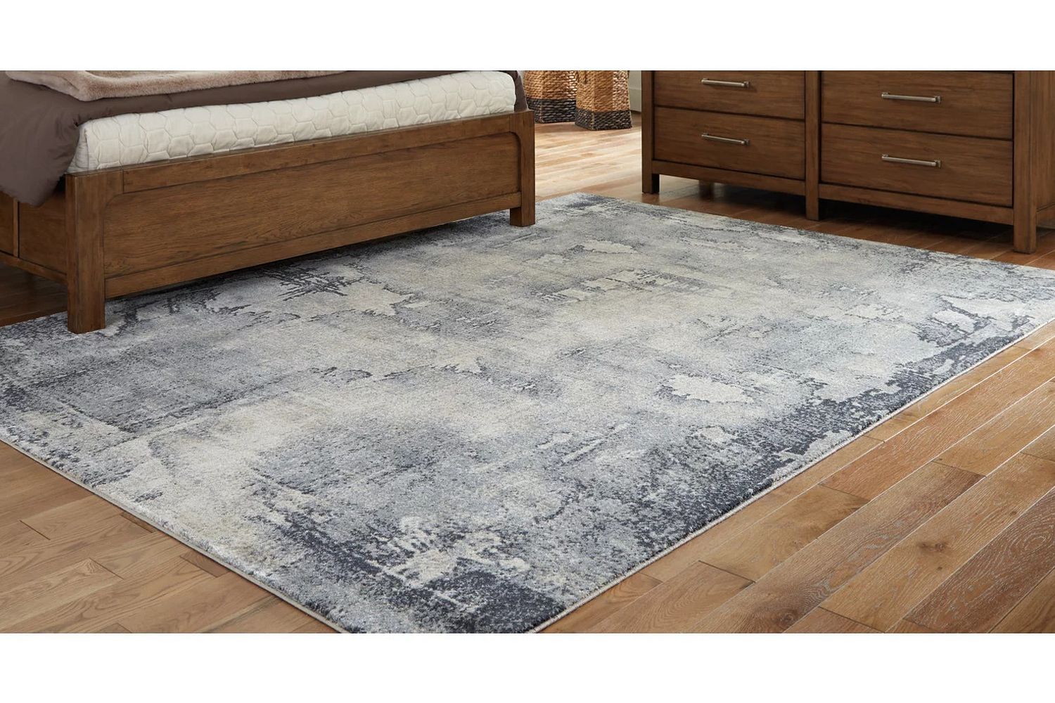 Langrich Blue And Gray Medium Rug R406132