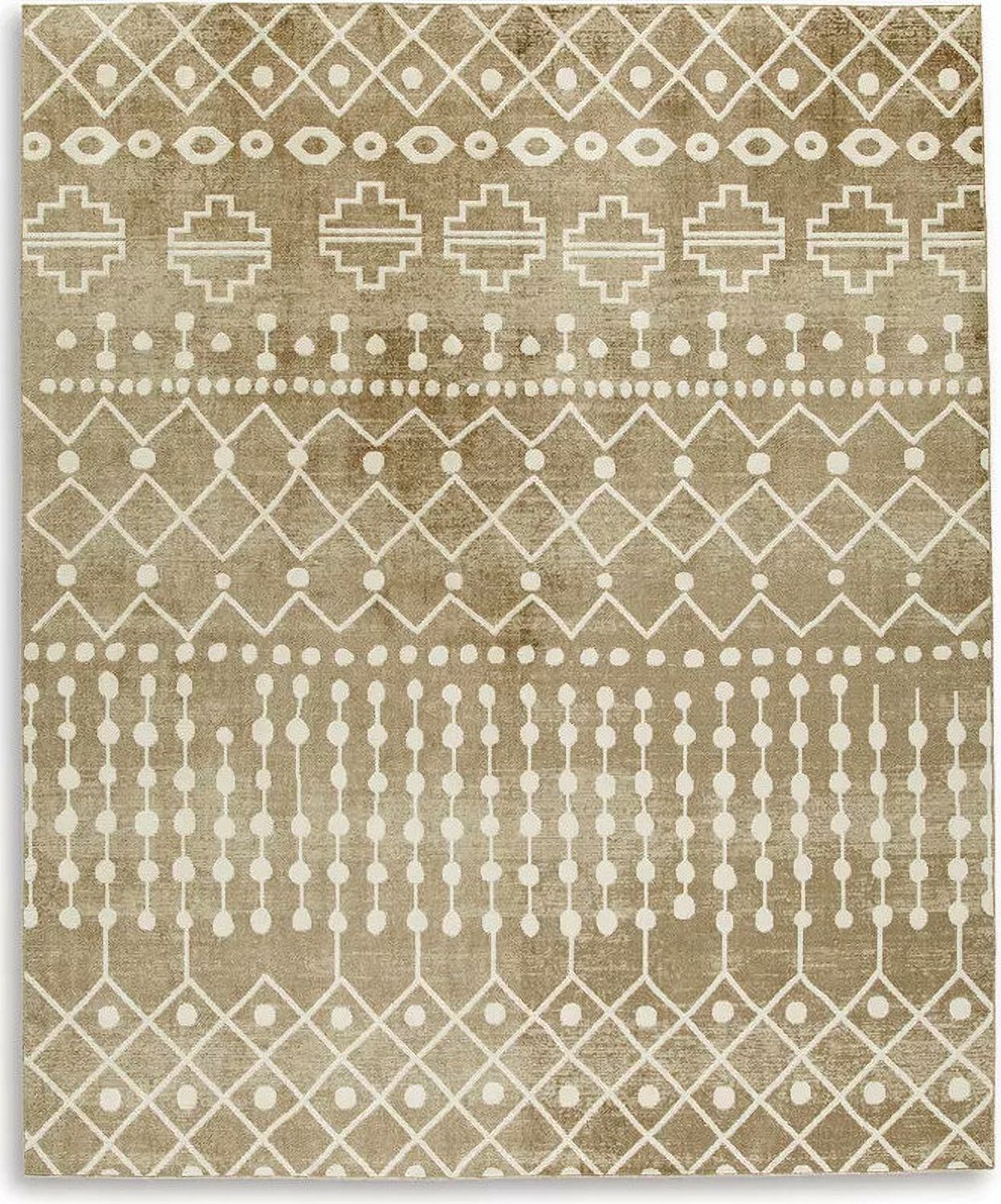 Bunchly Brown and Cream Large Rug R406221