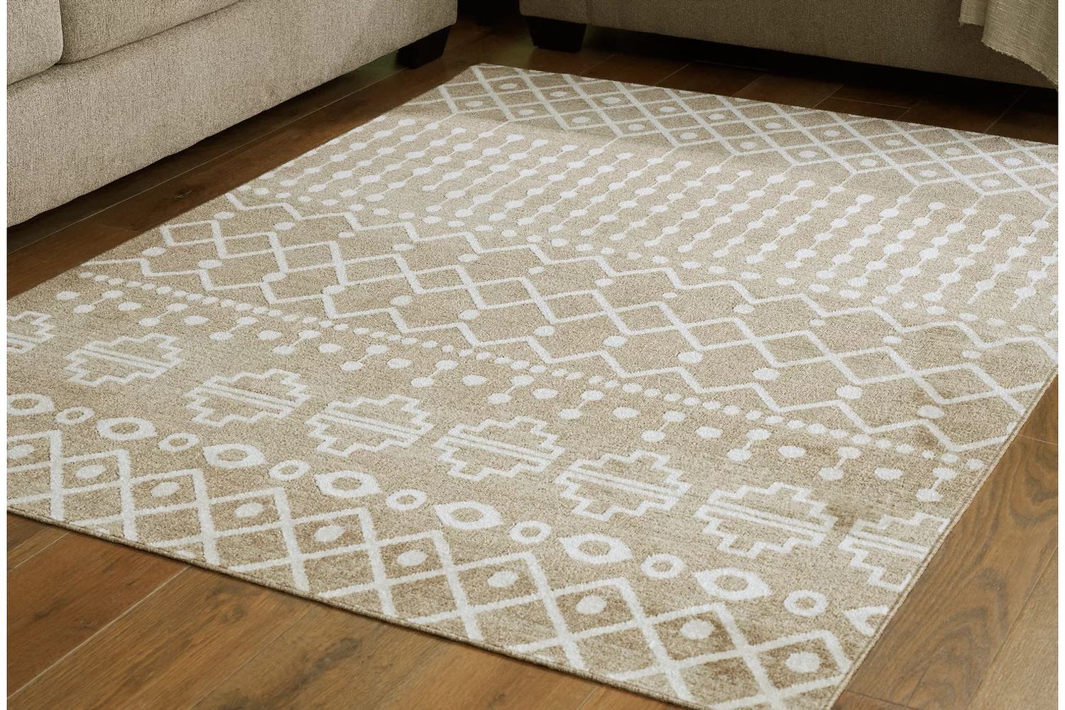 Bunchly Brown and Cream Medium Rug R406222