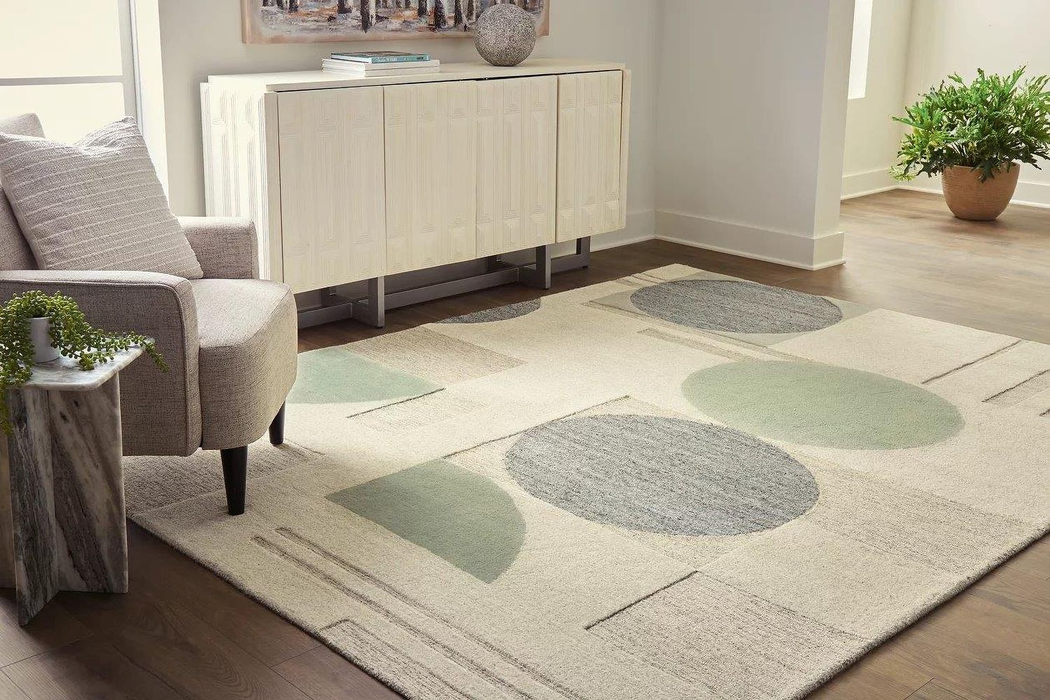 Dallane 8 ft x 10 ft Rug In Blue and Green R406351