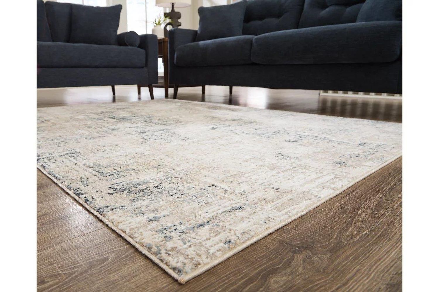 Gentor 8 ft x 10 ft Rug In Blue and Ivory R406521