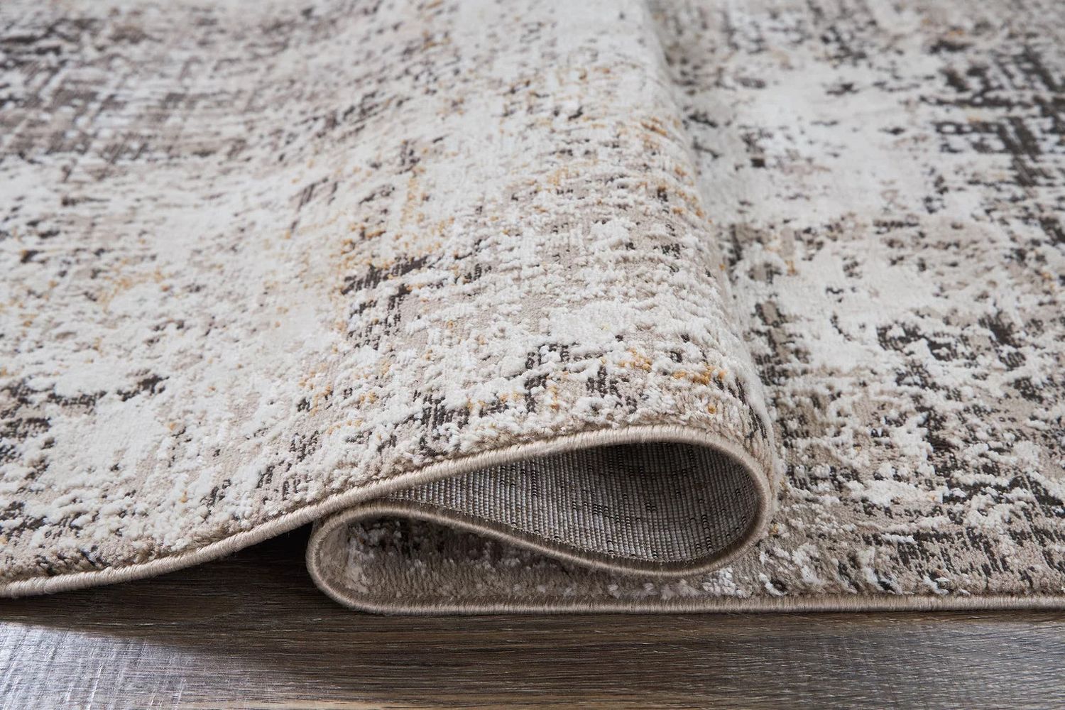 Elaning Medium Rug In Black And Cream And Gray R406702