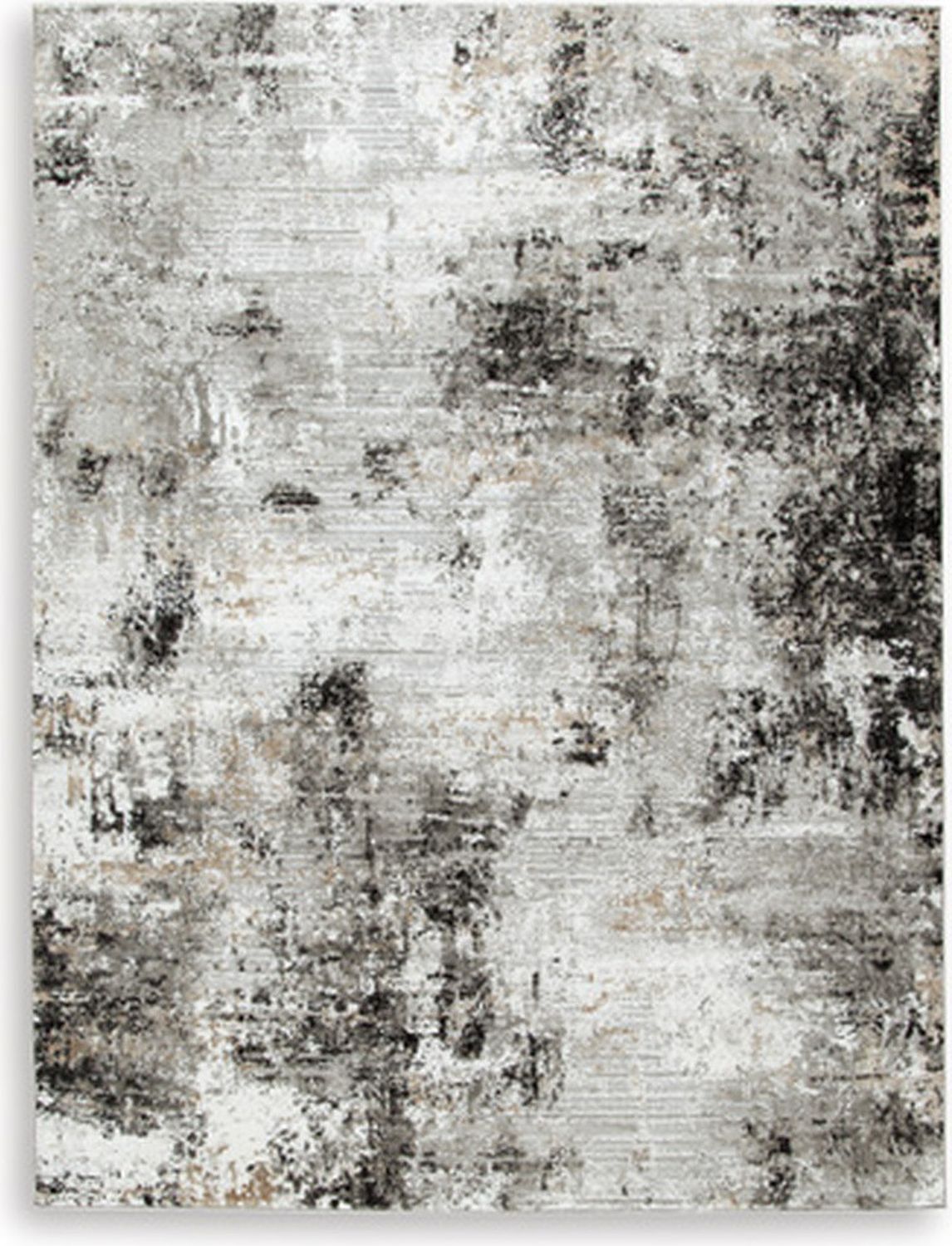 Langwell Extra Large Rug In Black and Gray R406780