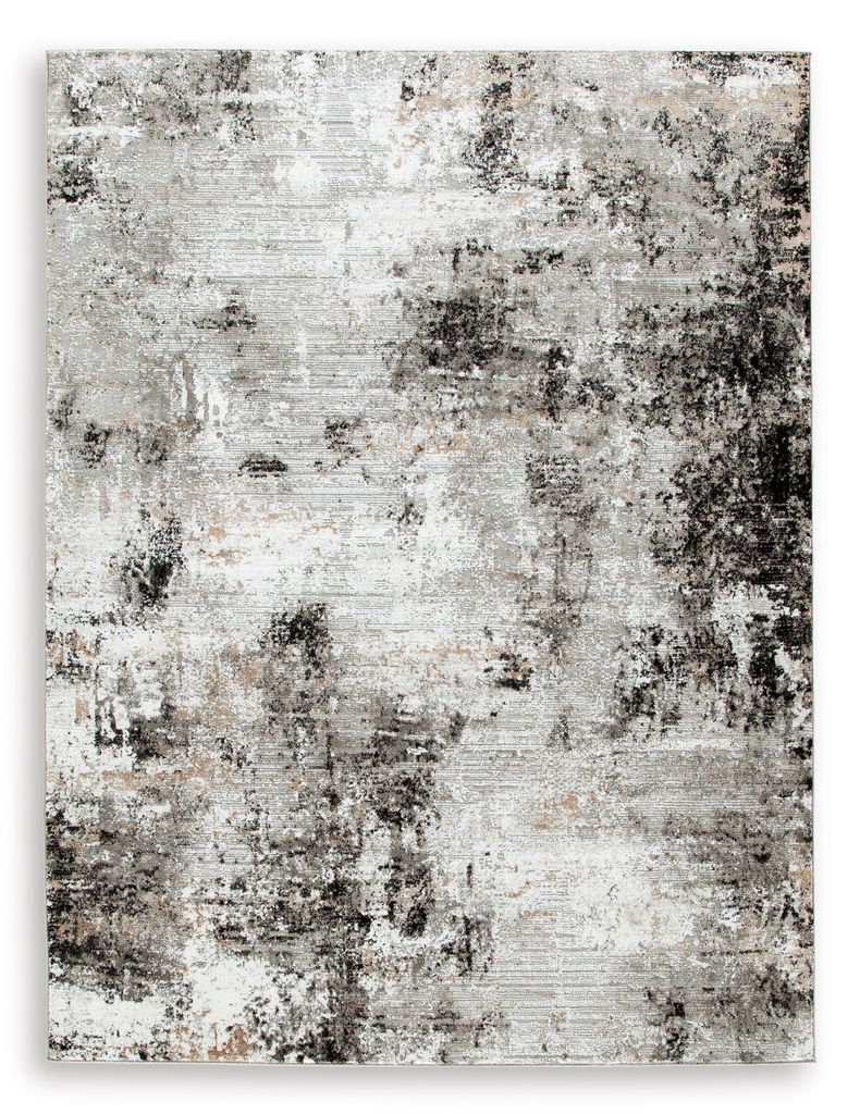 Langwell Medium Rug In Black and Gray R406782