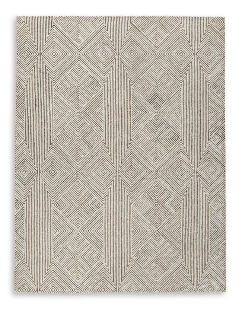Jadott Large Rug In Beige and Brown R406801