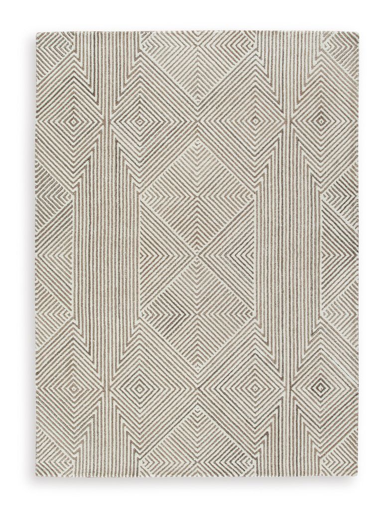 Jadott Medium Rug In Beige and Brown R406802