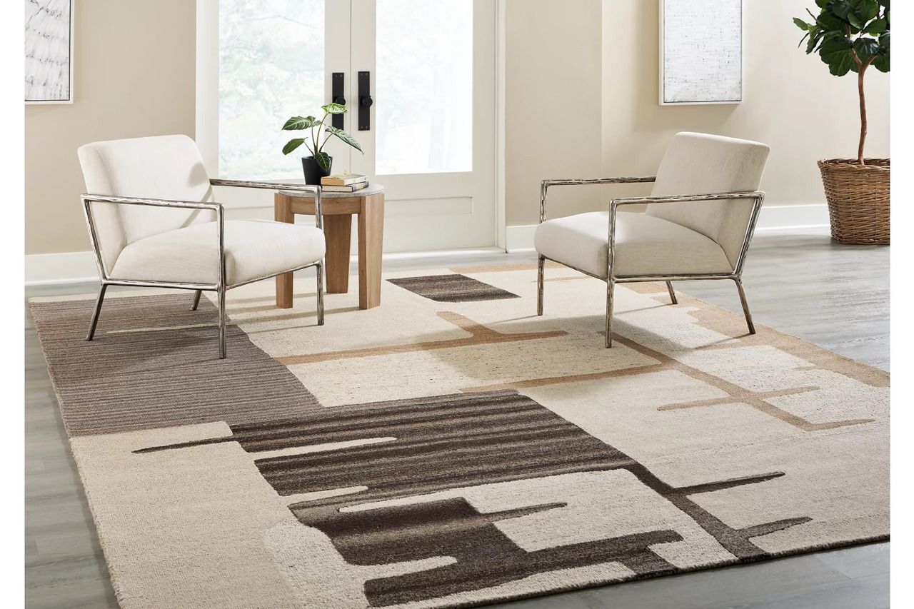 Kencher Extra Large Rug In Beige and Brown R406820
