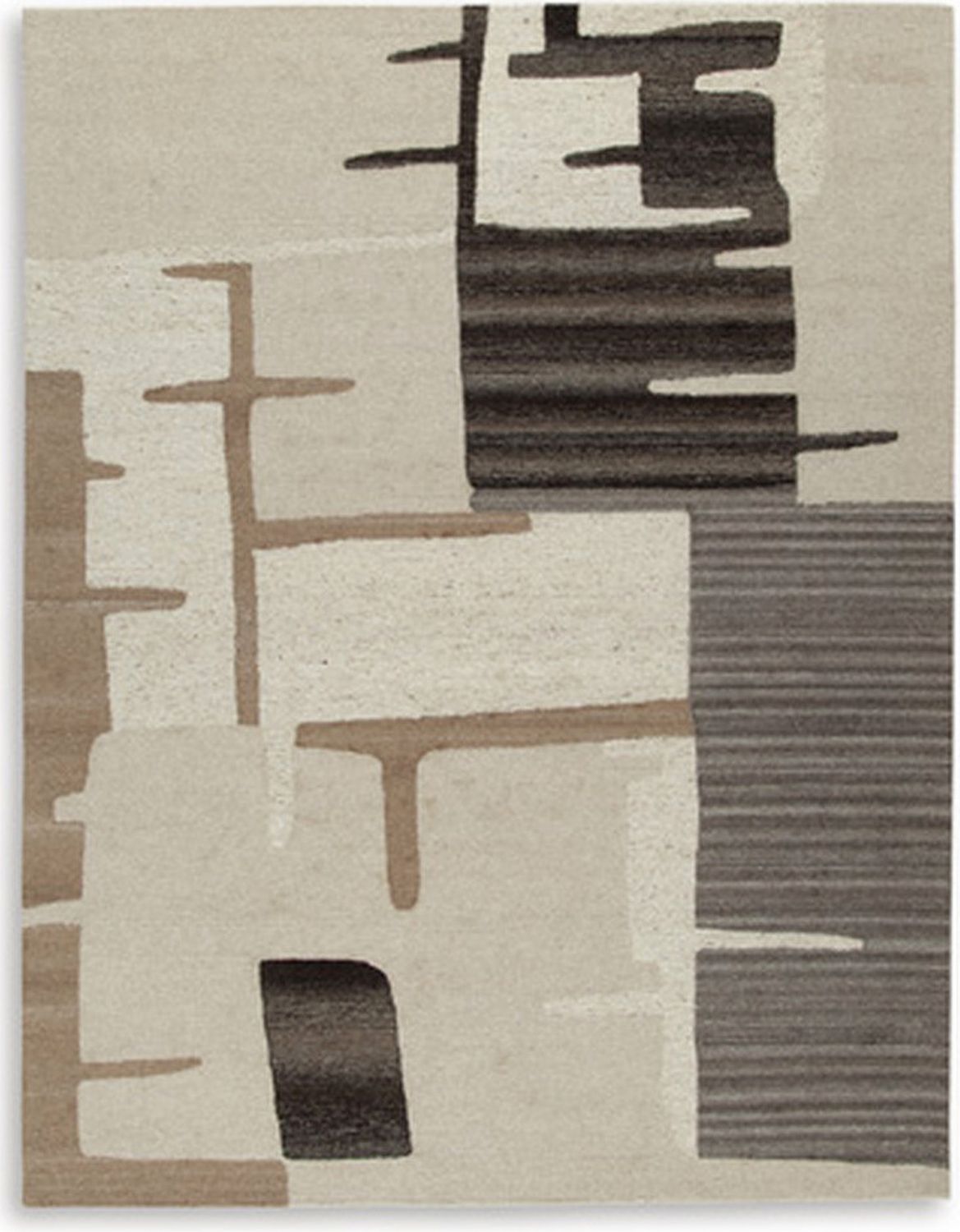 Kencher Large Rug In Beige and Brown R406821