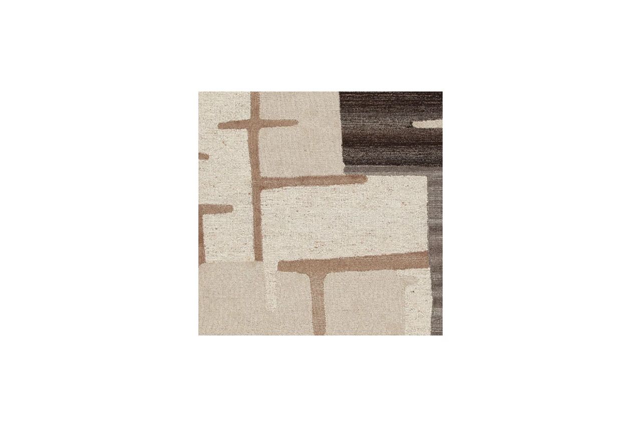 Kencher Large Rug In Beige and Brown R406821