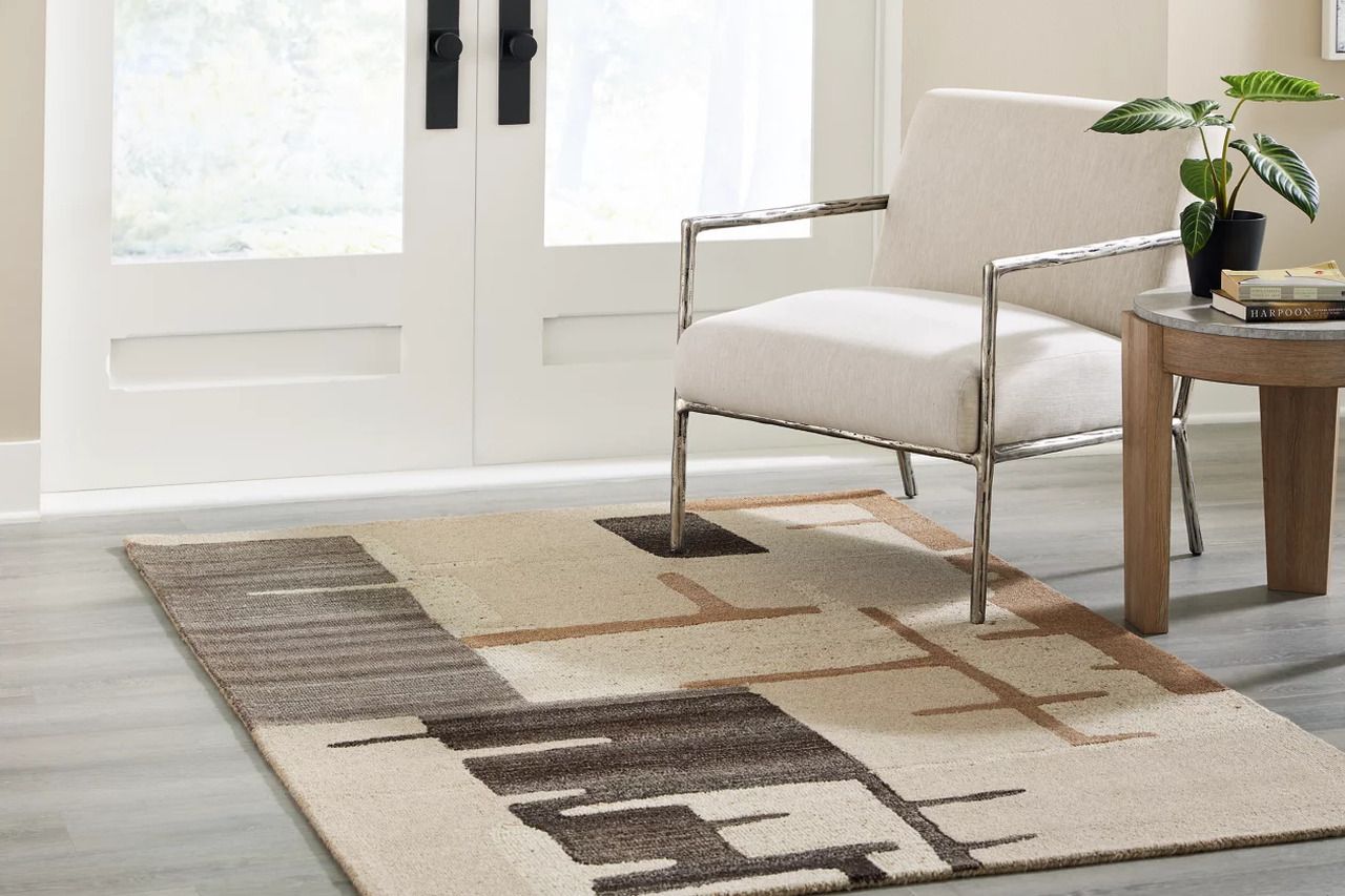 Kencher Medium Rug In Beige and Brown R406822