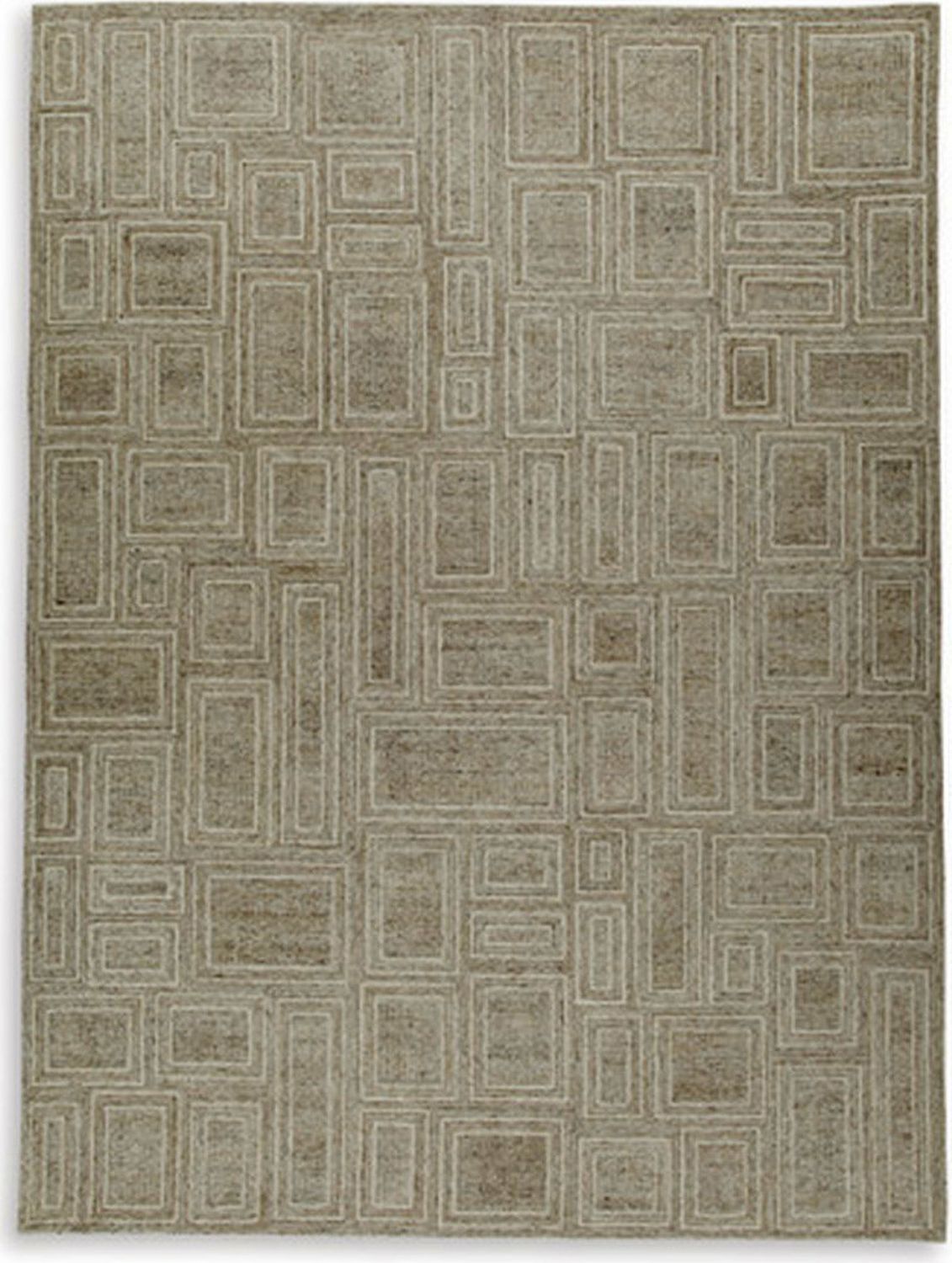 Brickburgh Extra Large Rug In Gray and Ivory R406900