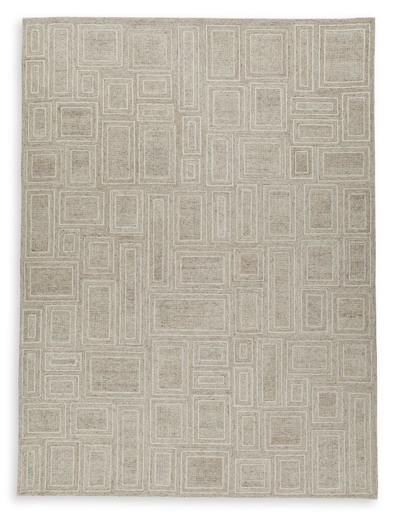 Brickburgh Extra Large Rug In Gray and Ivory R406900