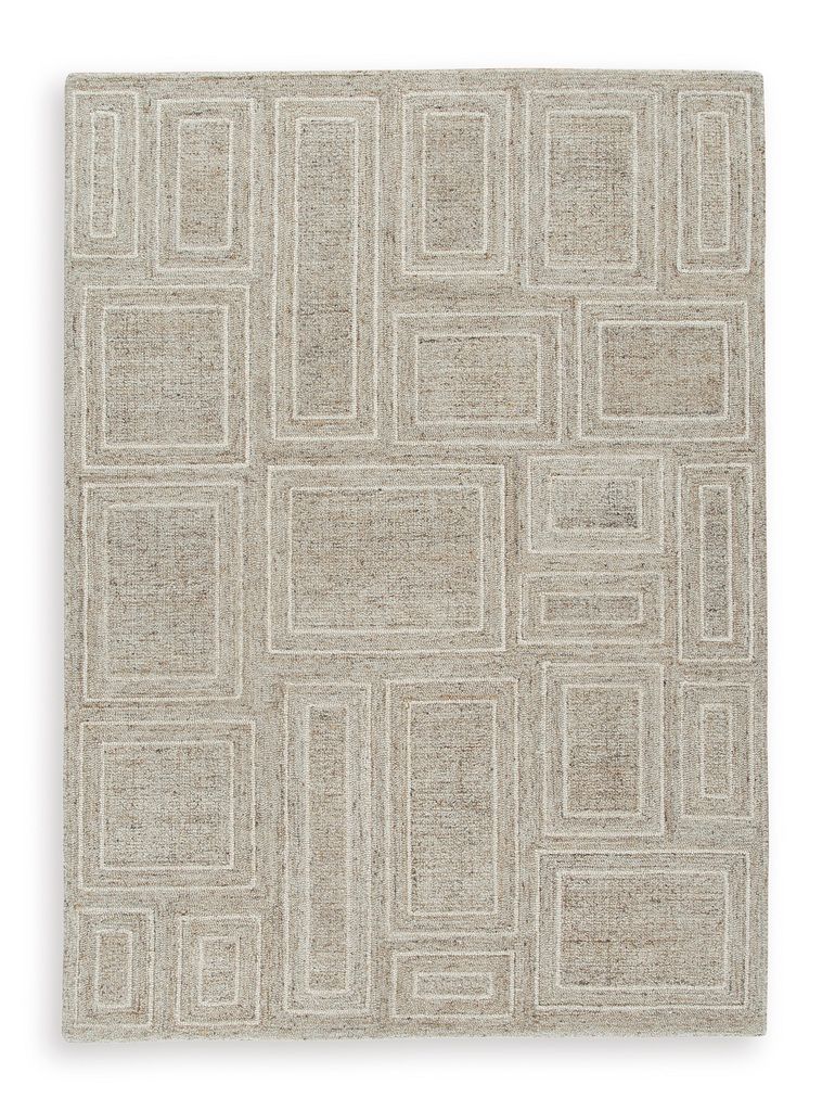 Brickburgh Medium Rug In Gray and Ivory R406902
