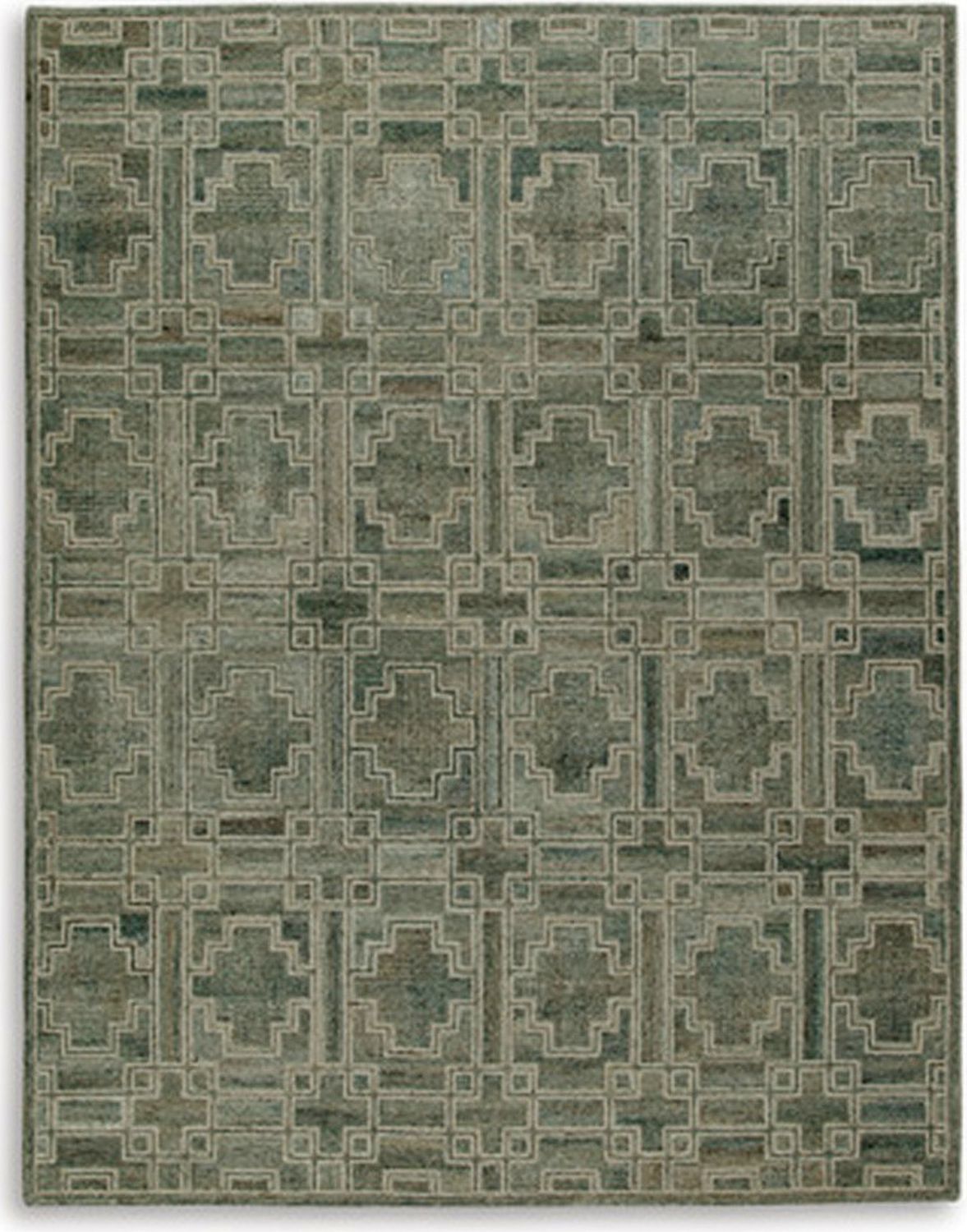 Jossland Large Rug In Ivory and Green R406911