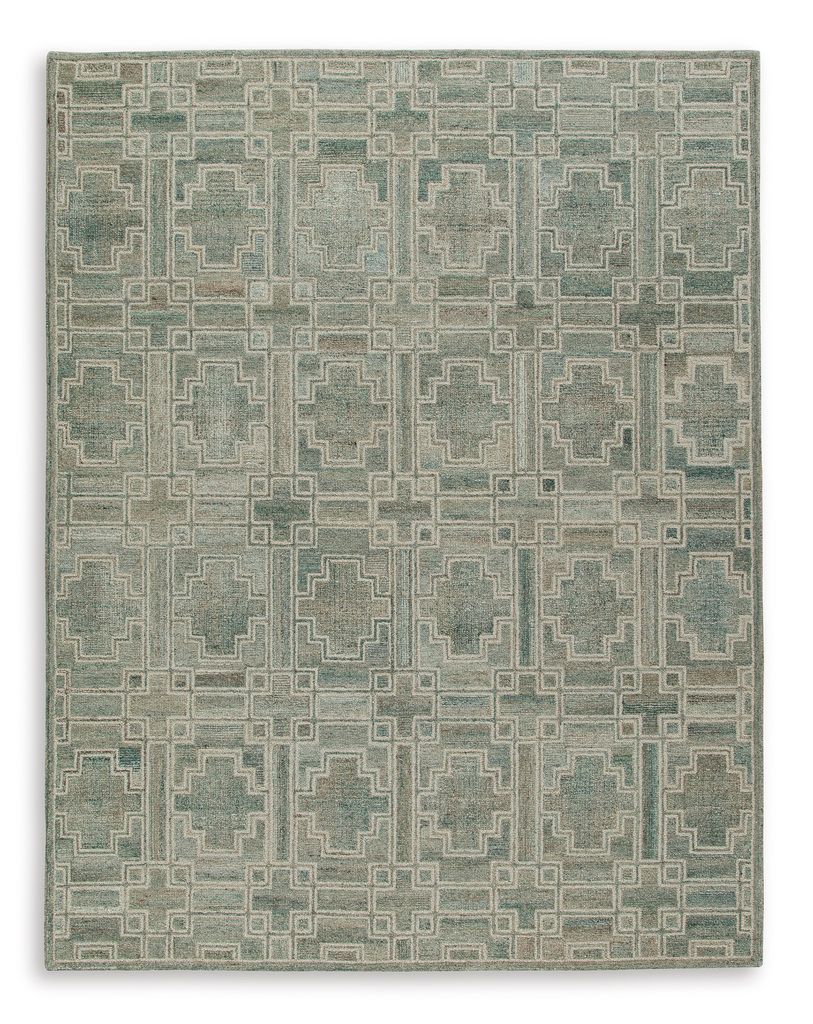 Jossland Large Rug In Ivory and Green R406911