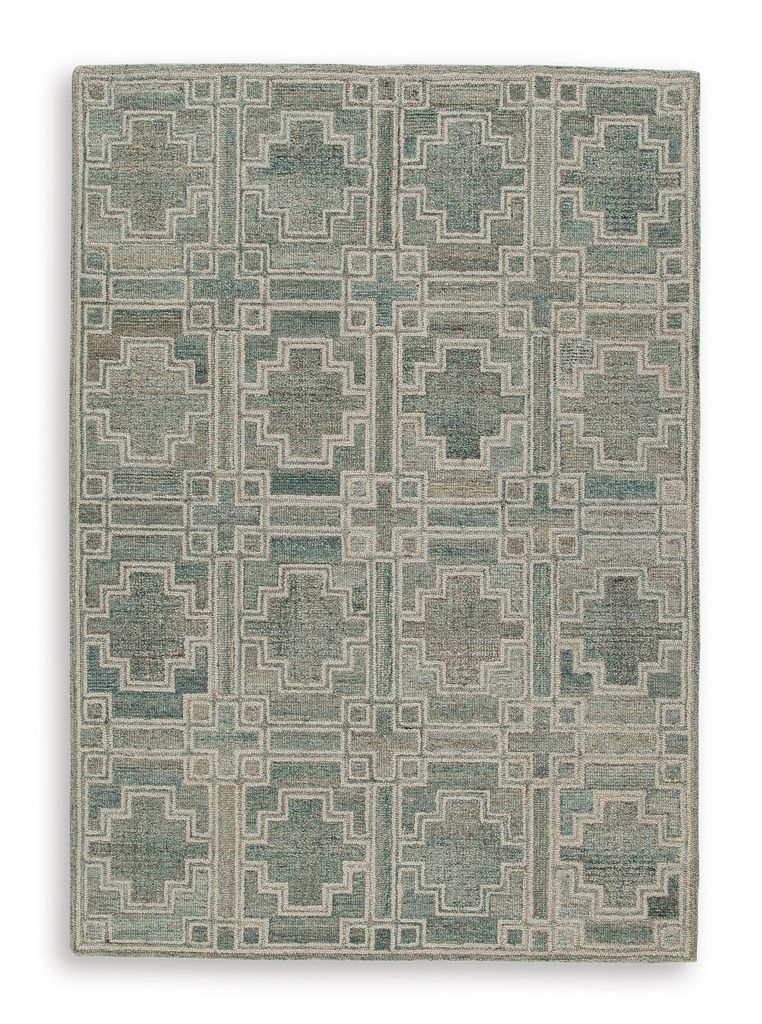 Jossland Medium Rug In Ivory and Green R406912